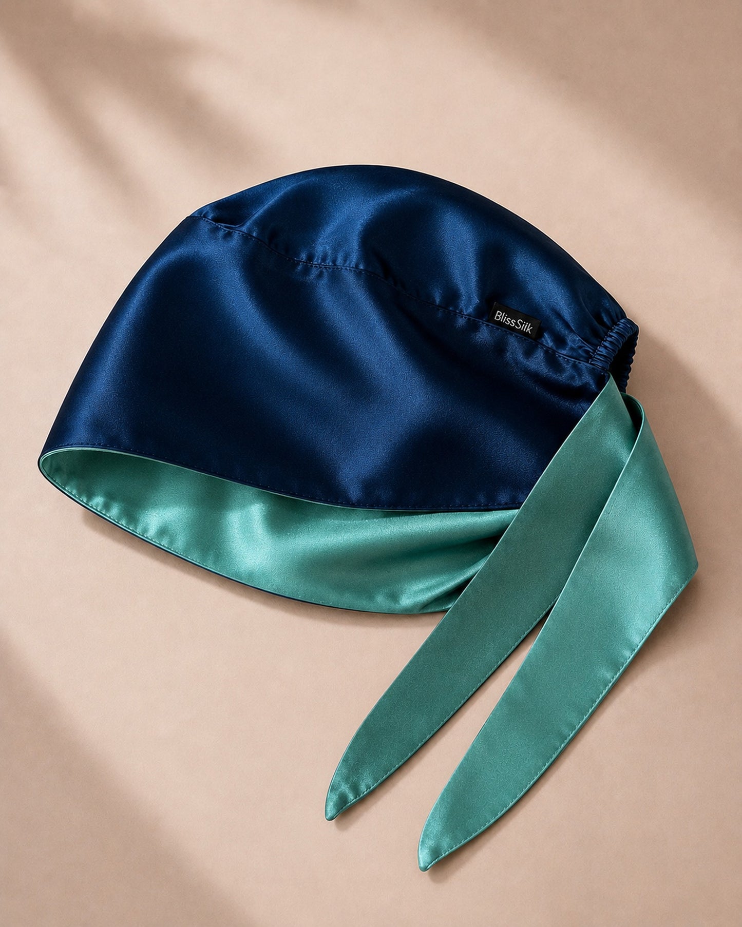 Silk Scrub Cap in Royal Blue/Teal — BlissSilk